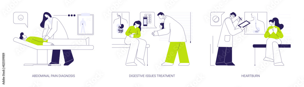 Wall mural gastroenterology abstract concept vector illustrations.