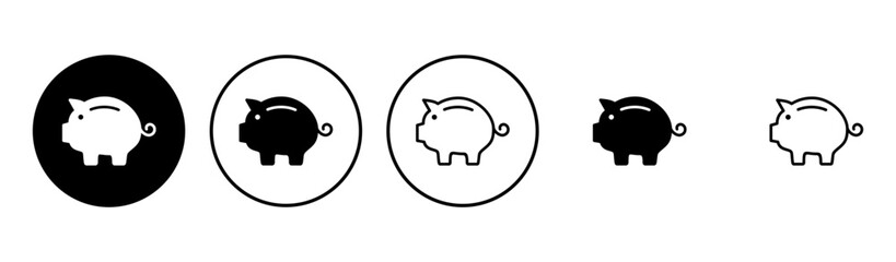 Piggy bank icon vector. piggy money icon