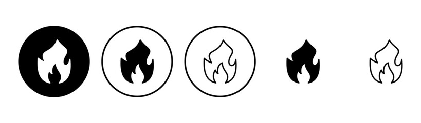 Fire icon set. fire vector icon