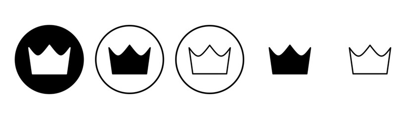 Crown icon set. crown vector icon