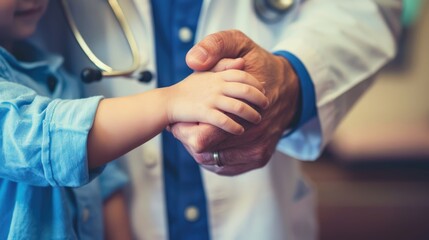 Physician Holding Child s Hand