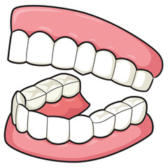 denture cartoon