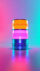 3 Photo of a database management icon in with a bright, colorful theme