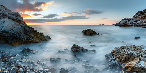 Obraz premium coastline landscape with spirit light