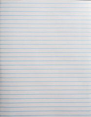 Obraz premium Ruled notebook paper, blue color lines