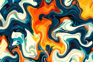 Obraz premium An abstract pattern of swirling colors and shapes, perfect for adding visual interest to any design project.