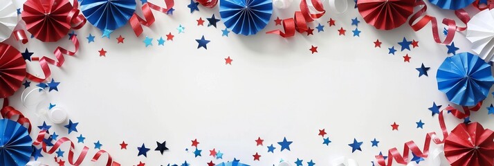 Obraz premium Happy Independence Day (US) Background with Copy Space for Text. 