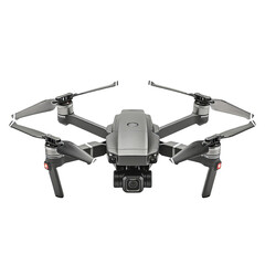 a small black drone with a camera attached, transparent background png
