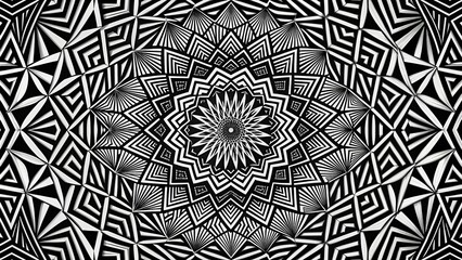 Abstract geometric pattern in black and white