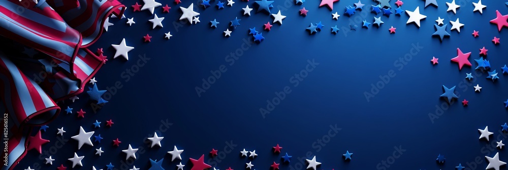 Wall mural Happy Independence Day (US) Background with Copy Space for Text. 