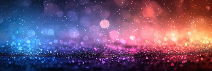 Fototapeta premium background of abstract glitter lights. purple, teal and black banner