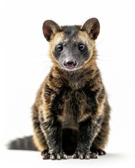Obraz premium the Common Palm Civet white copy space on right Isolated on white background