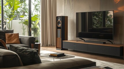 This highfidelity sound system makes a bold statement with its bold modern design and impeccable...