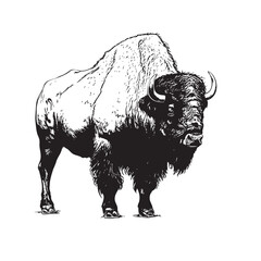 Vector Illustration of a Bison