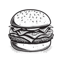 Vector Illustration of Burger
