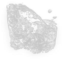 transparent water splash