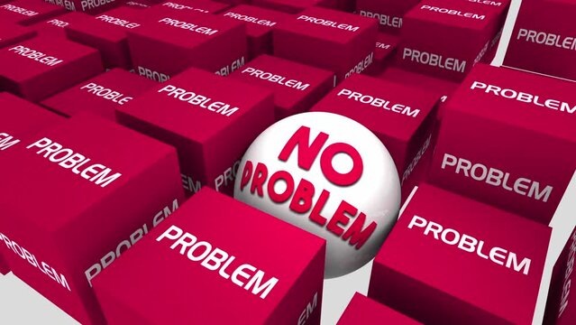 No Problem Trouble Issue Unique Special Solution Sphere Cubes 3d Animation