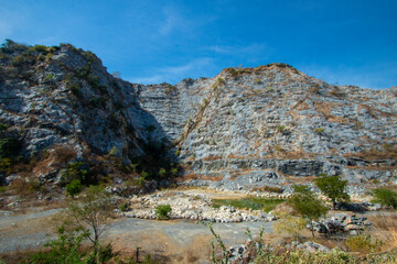 
Beautiful view along the road, limestone