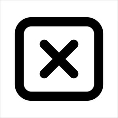 Obraz premium Delete icon. Cross sign in circle - can be used as symbols of wrong, close. vector eps 10.