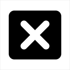 Obraz premium Delete icon. Cross sign in circle - can be used as symbols of wrong, close. vector eps 10.