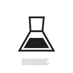 laboratory glass icon, vector best flat icon.