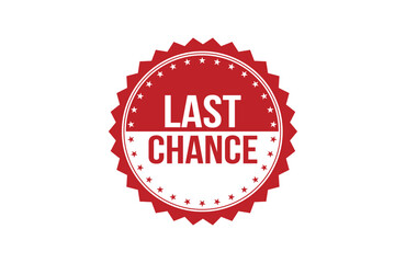 Last chance red ribbon label banner.