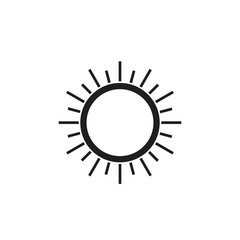 line Sun Icon for Brightness, Intensity Setting icon Vector.