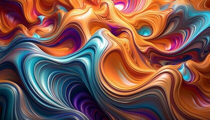 Psychedelic colorful fluid abstract splash paint