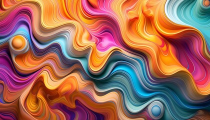 Fototapeta premium Psychedelic colorful fluid abstract splash paint