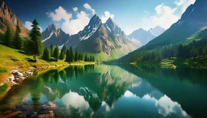 lake, mountain, landscape, nature, water, mountains, sky, reflection, river, snow, travel, clouds, summer, tree, forest, new zealand, green, cloud, outdoors, park, scenery, alps, mirror, view, tourism