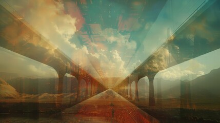 From afar the bridge appears to be a mirage a manifestation of our collective yearning for a deeper understanding of the universe.
