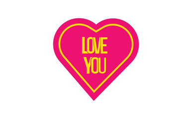 love you icon. style design isolated on white background