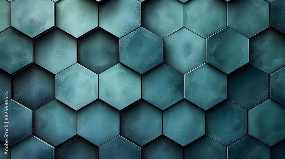 Poster digital hexagon abstract background.