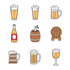 beer vector illustrations