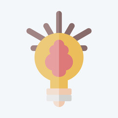 Fototapeta premium Icon Creative Idea. related to Finance and Tax symbol. flat style. simple design illustration