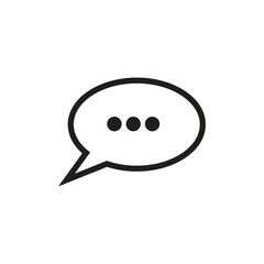 Flat message icon symbol vector Illustration.