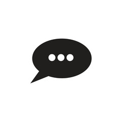 Fototapeta premium Message icon in flat style with background.