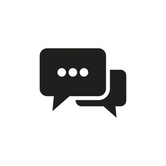 Fototapeta premium Flat message icon symbol vector Illustration.
