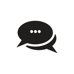 Message icon in flat style with background.