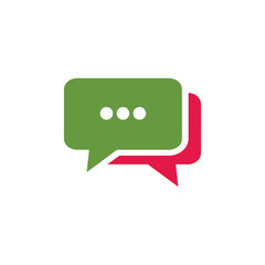 Message icon in flat style with background.