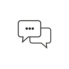 Message icon in trendy flat design.