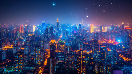 Fototapeta premium Smart Cities - Cities with integrated smart technologies everywhere.