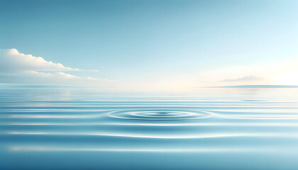 Obraz premium Calm Sea with Gentle Ripples Under Clear Sky