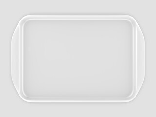 Blank multi purpose tray template 3d illustration.