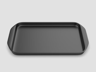 Blank multi purpose tray template 3d illustration.