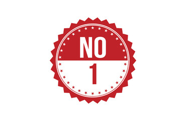 No 1 red ribbon label banner.