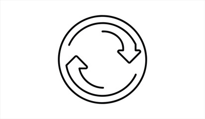 refresh icon. editable stroke outline icons set. vector illustration.