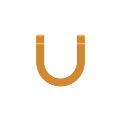 outline magnet vector flat icon.