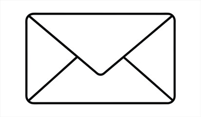 mail envelope icon. editable stroke outline icons set. vector illustration.