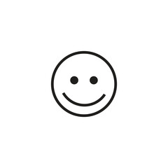 Outline Smile icon isolated on grey background.